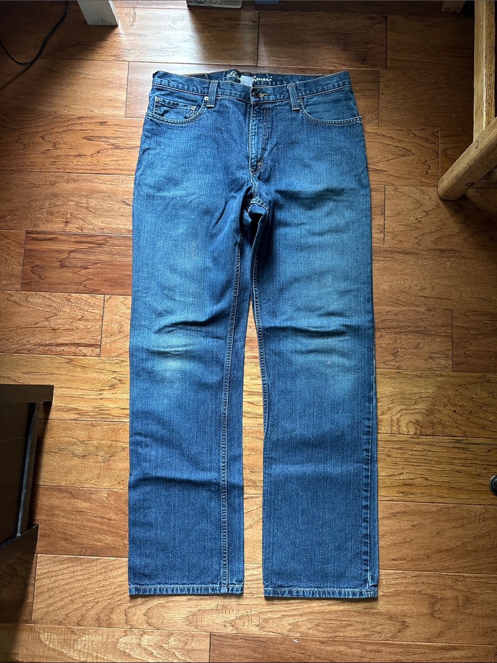 Eddie Bauer Straight-Leg Men’s Jeans in Medium Blue
